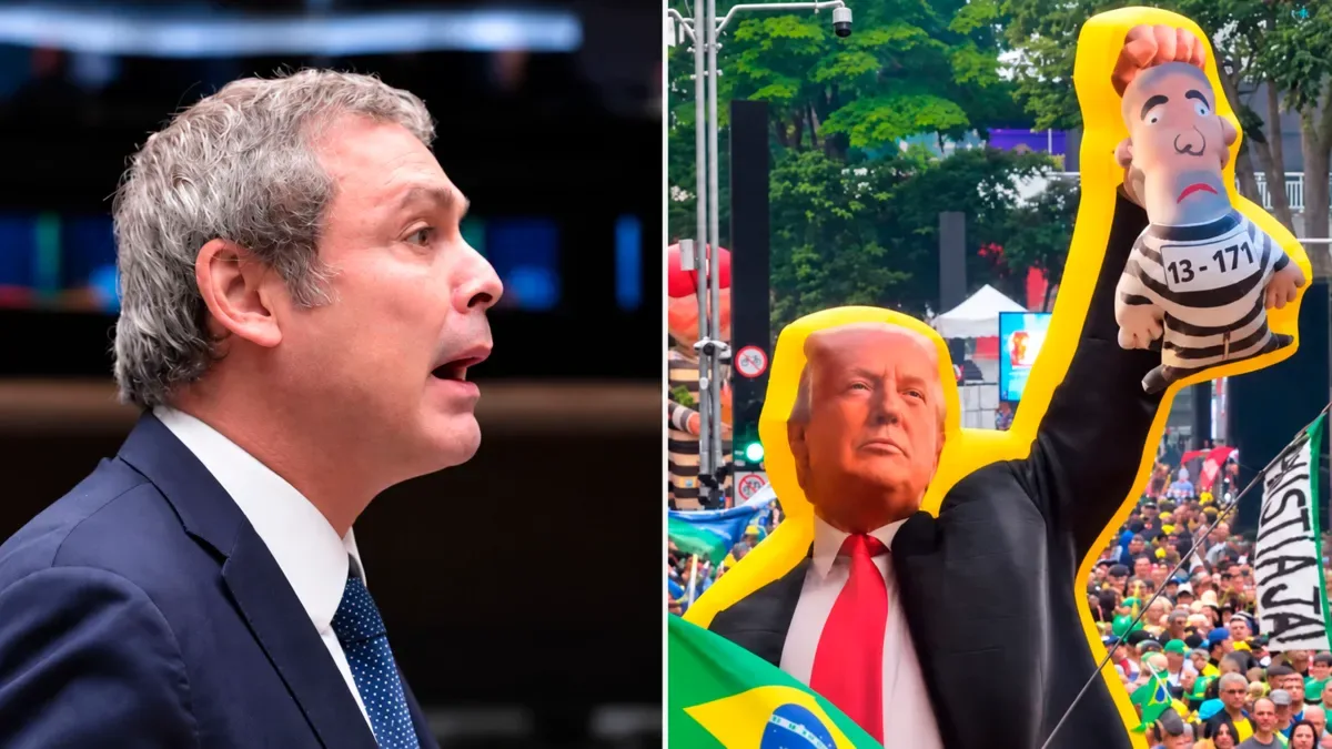 Lindbergh critica ato bolsonarista com boneco de Trump na Paulista