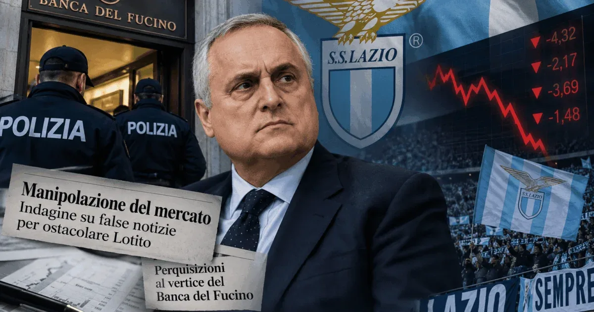 Polícia italiana apura suposta manipulação de ações da Lazio