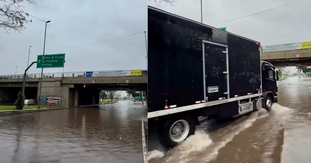 Alagamentos bloqueiam marginais Tietê e Pinheiros após chuva em São Paulo