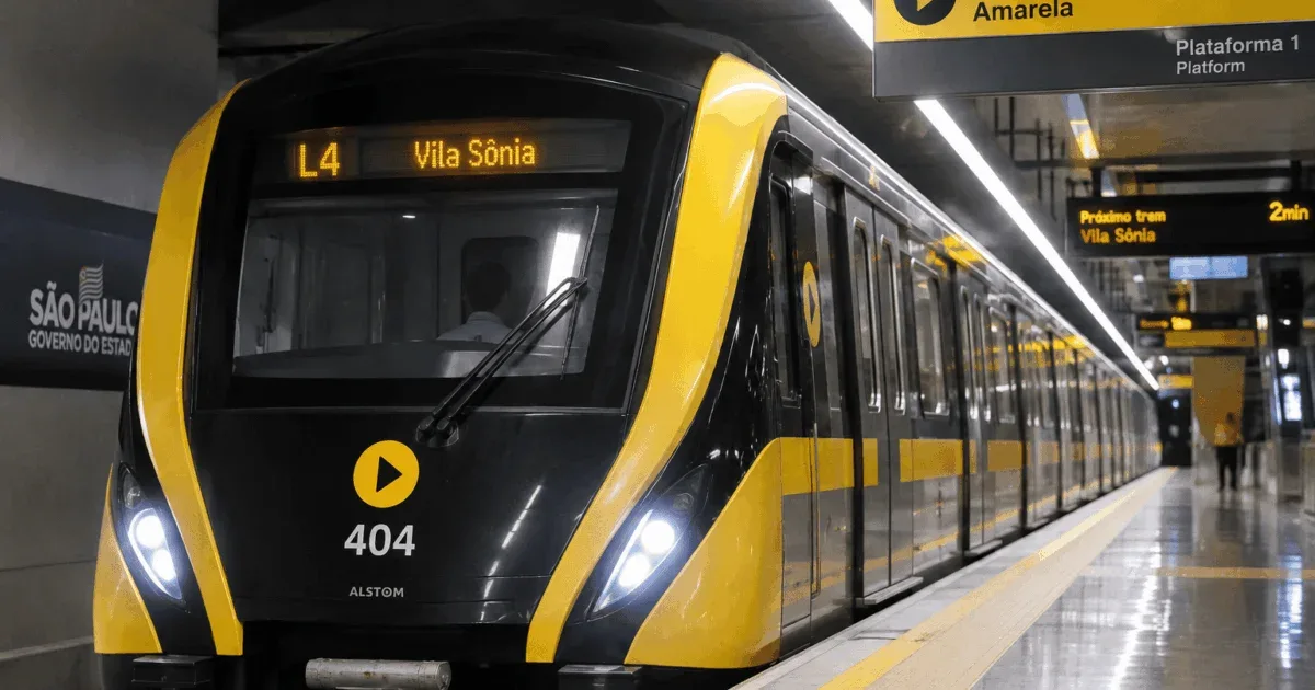 Linha 4-Amarela prevê testes de seis trens da CRRC a partir de 2029