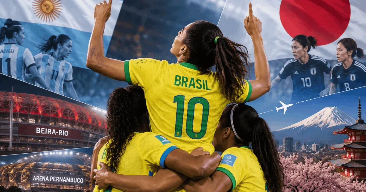 Brasil define calendário feminino com partidas contra Argentina e Japão em 2026