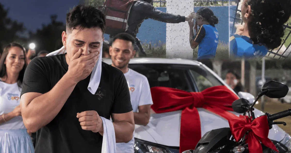 Motoboy que enfrentou abelhas para salvar menina recebe carro e moto