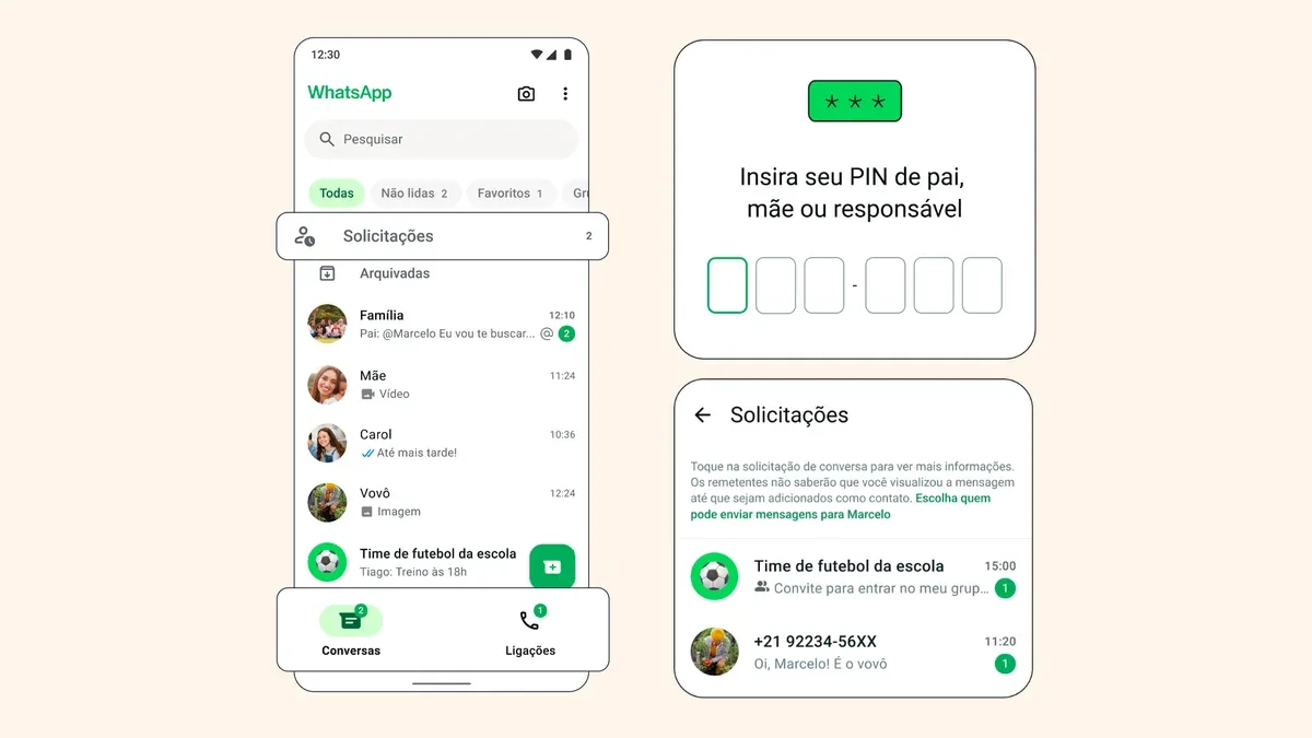 WhatsApp anuncia supervisão por PIN para contas de adolescentes