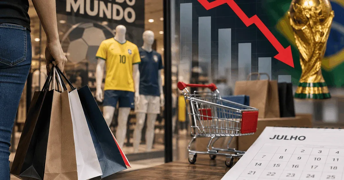 Varejo recua 0,8% em julho após alta de vendas ligada à Copa