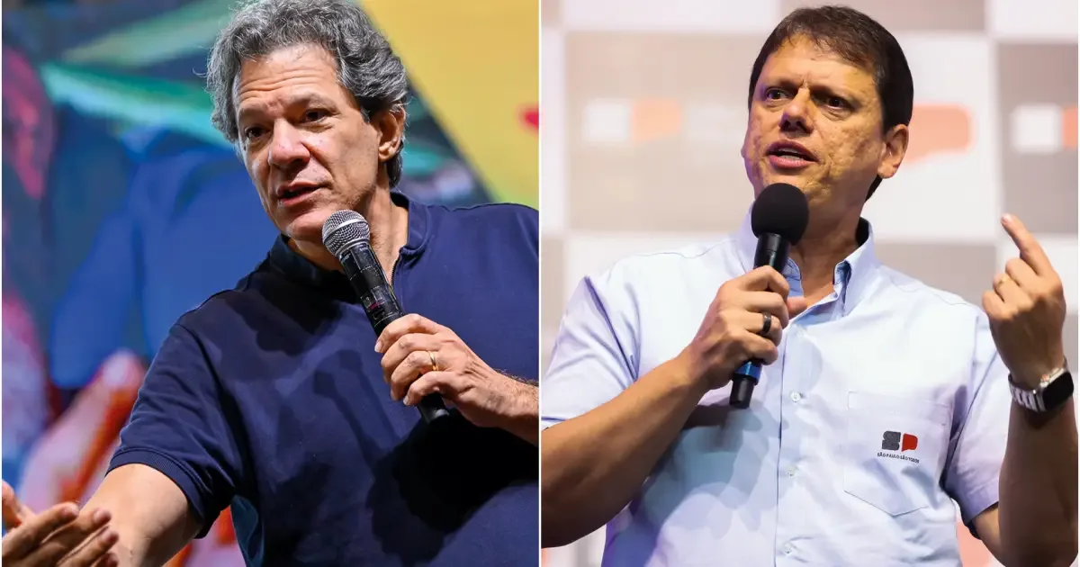 Tarcísio tem 50% e Haddad, 30% na disputa pelo governo de SP