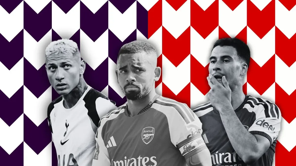 Richarlison fica fora do Tottenham, enquanto Arsenal se desfaz de Martinelli e Jesus