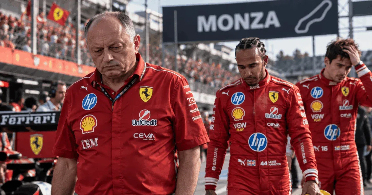 Ferrari termina GP da Itália com Hamilton em sexto e Leclerc fora