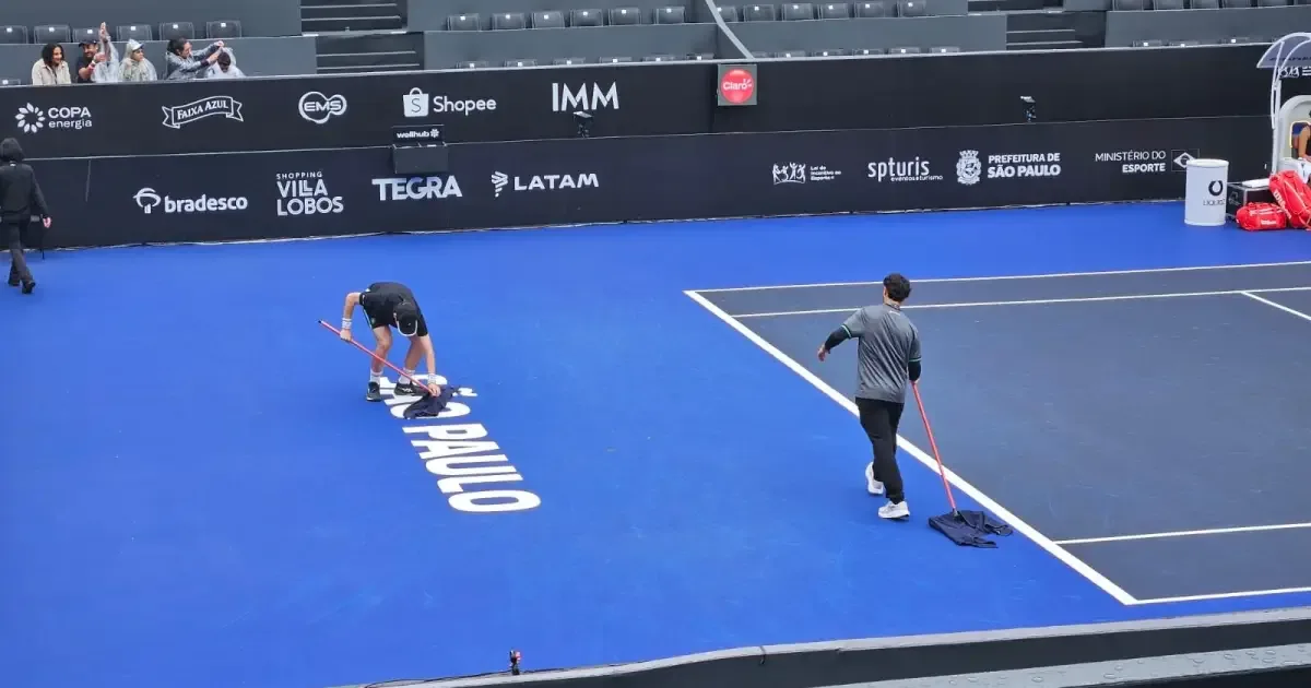 Decisão de duplas do SP Open é suspensa pela chuva no primeiro set