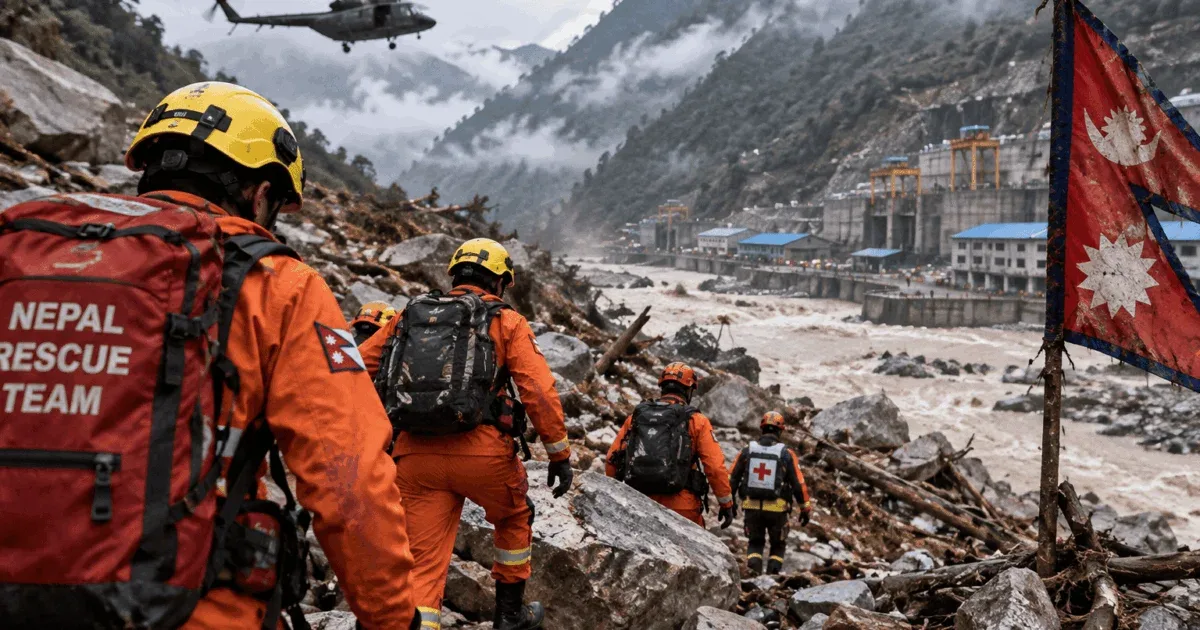 Nepal busca trabalhadores presos em túneis após enchentes na fronteira com a China