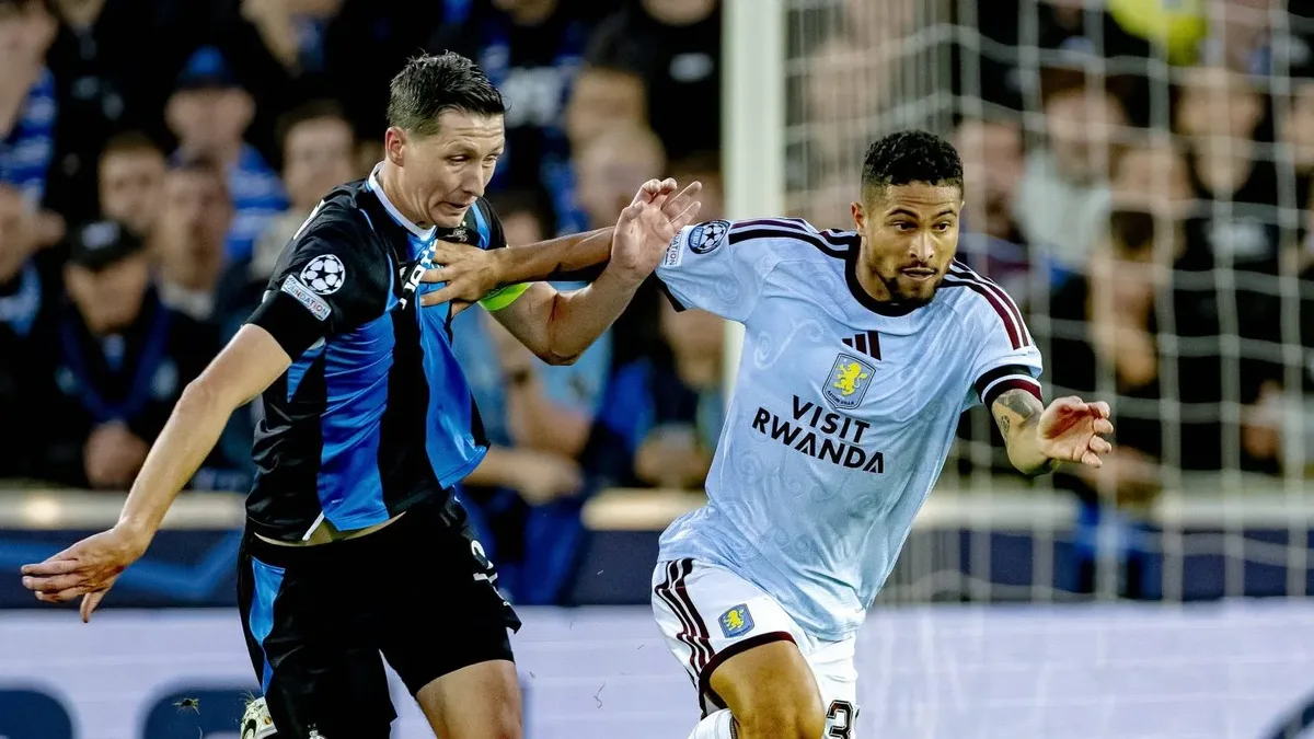 Aston Villa segura pressão do Brugge e estreia com vitória na Champions