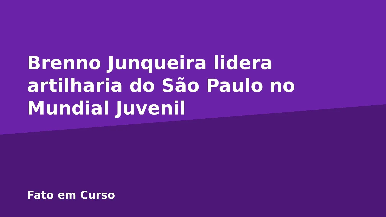 Brenno Junqueira lidera artilharia do São Paulo no Mundial Juvenil