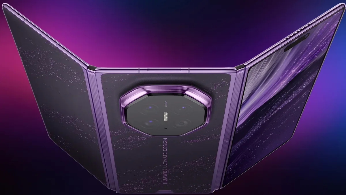 Huawei prepara Mate XT 2 com tela de privacidade e dobra interna
