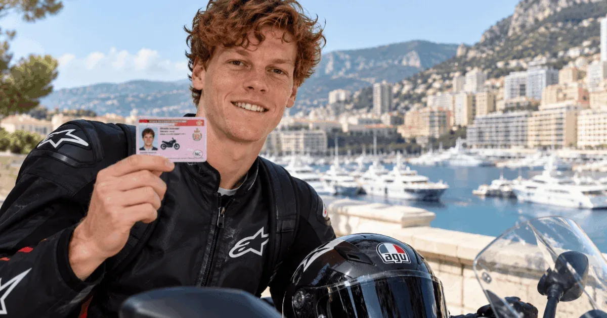 Jannik Sinner conquista habilitação para motos após quatro reprovações
