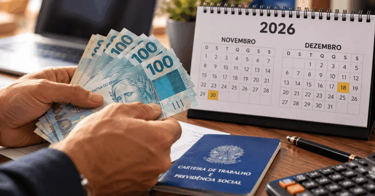 Segunda parcela do 13º salário terá pagamento antecipado em 2026