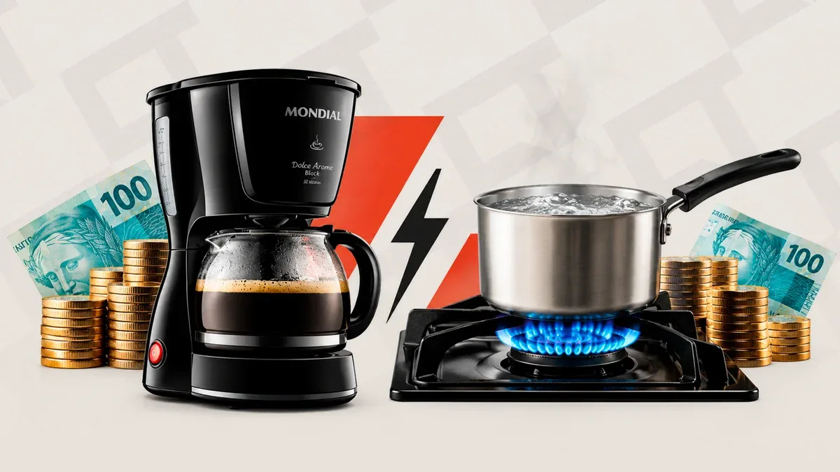 Cafeteira elétrica custa menos que fogão a gás para preparar café, aponta simulação