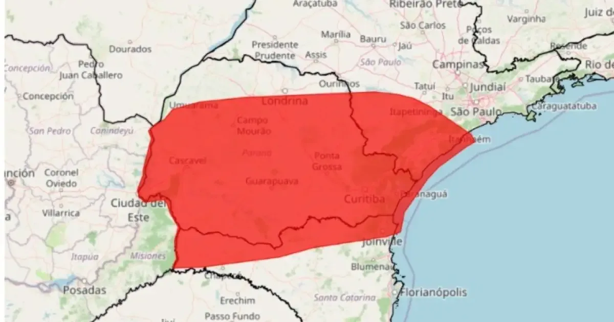 Inmet alerta para tempestades e tornados no Sul e em São Paulo