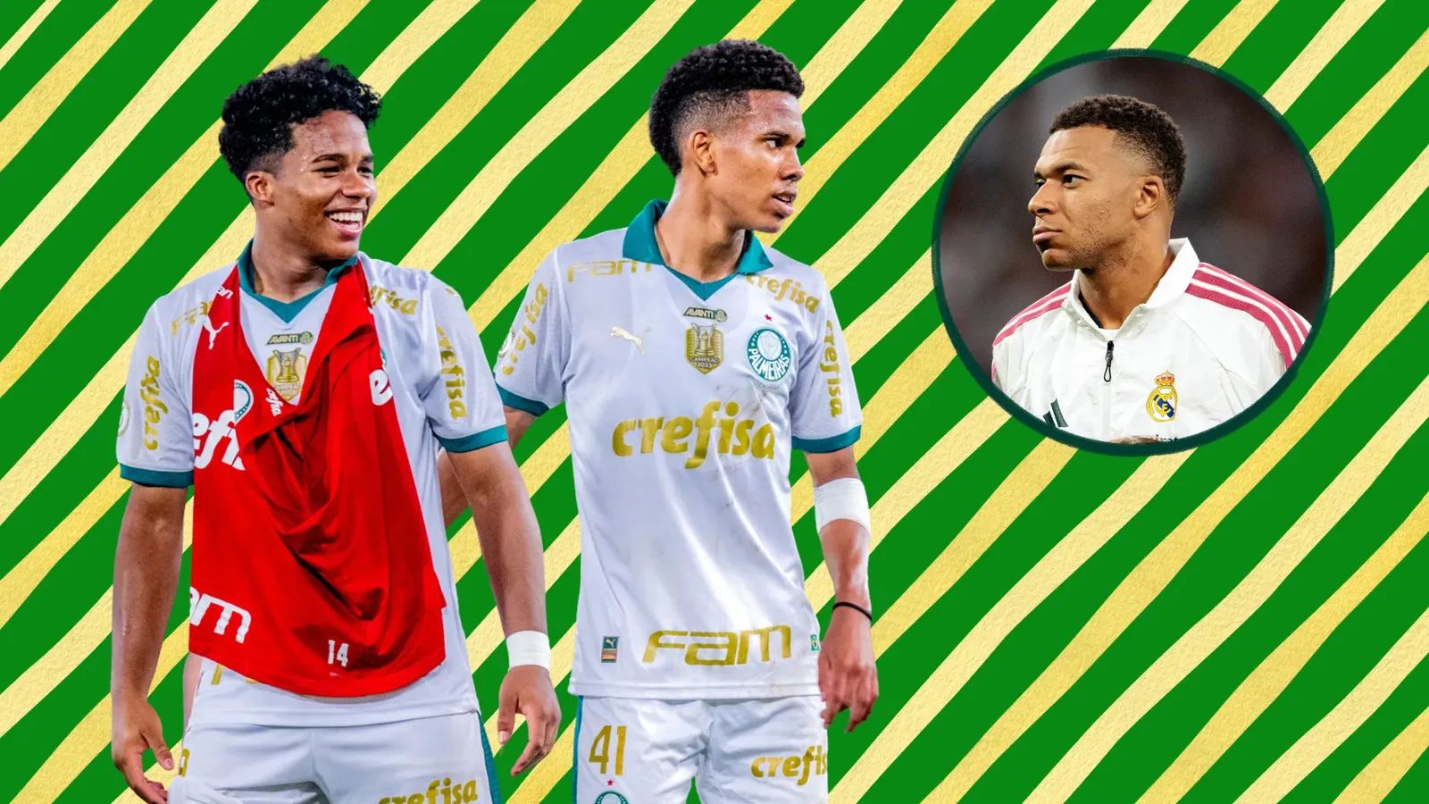 Mbappé elogia criatividade de Estêvão e potencial de Endrick