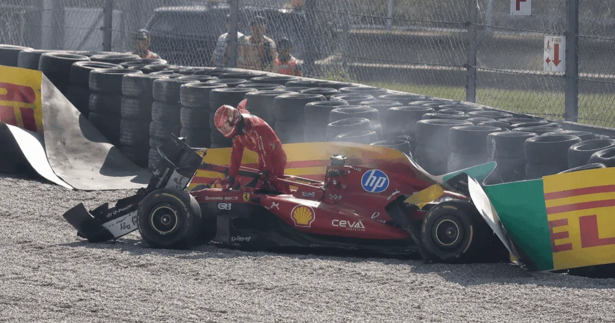 Batida de Leclerc na curva Parabólica interrompe GP da Itália