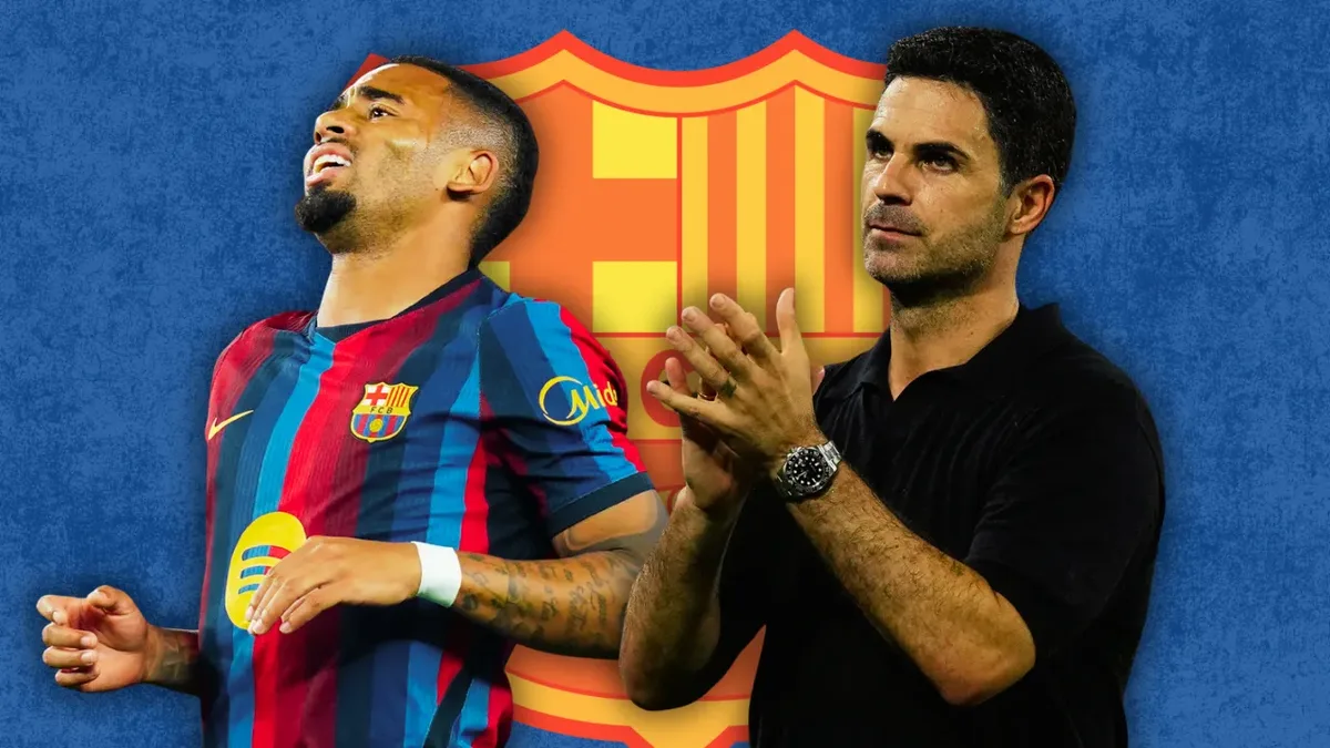 Gabriel Jesus marca pelo Barcelona e recebe crítica de Arteta após saída do Arsenal
