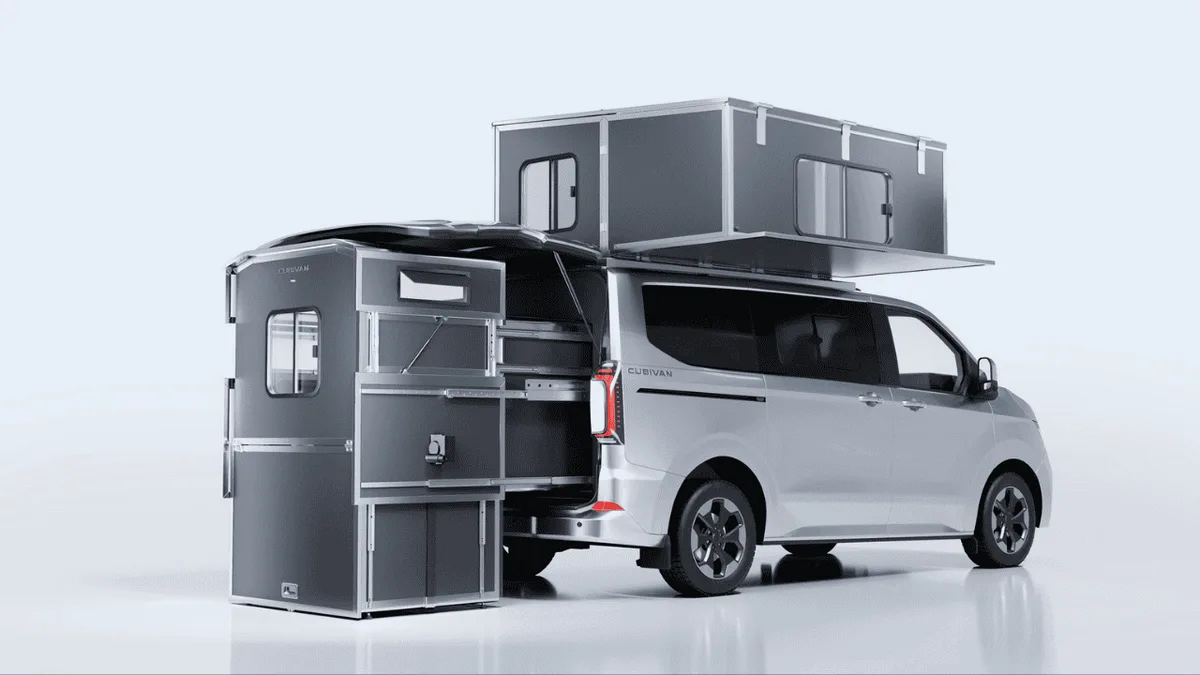 Sistema transforma vans comuns em camping com cozinha, banheiro e cama de 2 metros